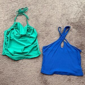 SHEIN Green and Blue Tank Tops